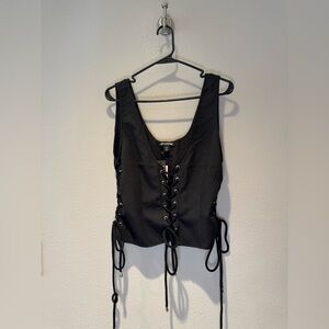 PrettyLittleThing Lace-Up Top NWT - Size 12